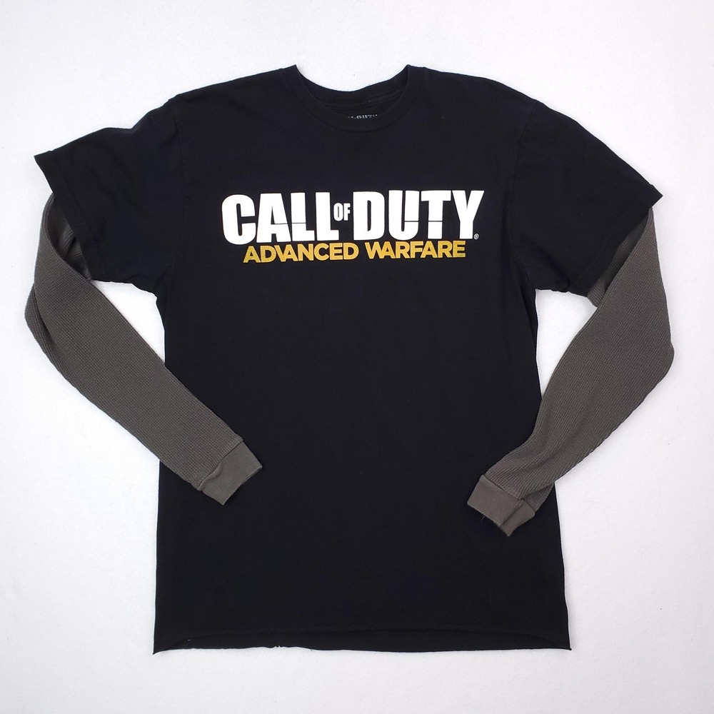 Call of Duty Advanced Warfare Shirt Mens Large Long Sleeve Layered Gamer Tee